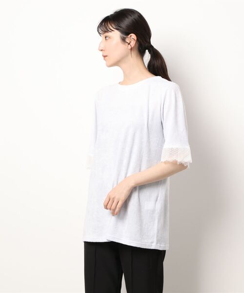 【セール】キッドブルー -レーシーガーゼパイル無地 -6分袖トップス -KRSN574 -kidblue（ルームウェア/パジャマ）｜KID BLUE（キッドブルー）ルームウェア/パジャマ