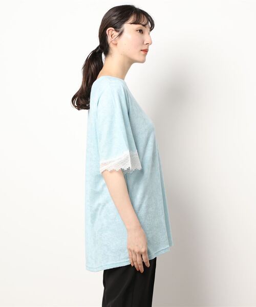 【セール】キッドブルー -レーシーガーゼパイル無地 -6分袖トップス -KRSN574 -kidblue（ルームウェア/パジャマ）｜KID BLUE（キッドブルー）