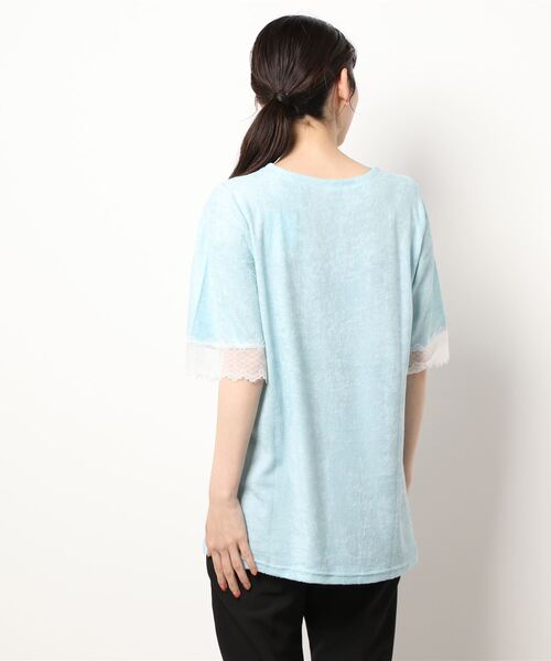 【セール】キッドブルー -レーシーガーゼパイル無地 -6分袖トップス -KRSN574 -kidblue（ルームウェア/パジャマ）｜KID BLUE（キッドブルー）