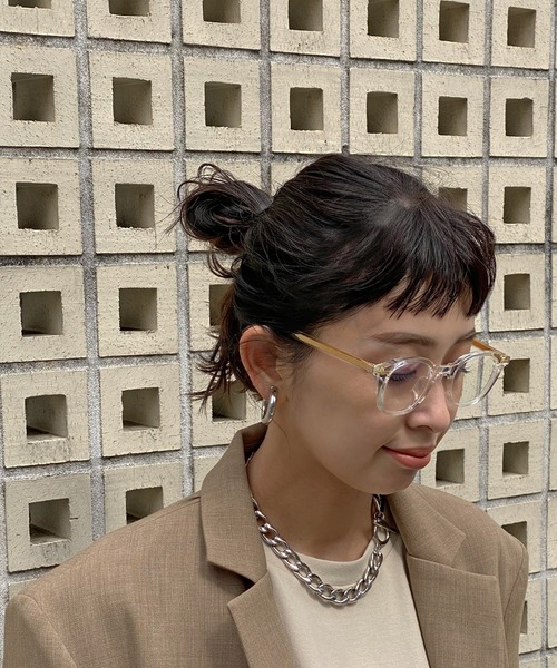 Marient（マリエント）の「Flame Lens Glasses/フレームサングラス（メガネ・レディース・ブラック/クリア・FREE）」の10枚目の写真