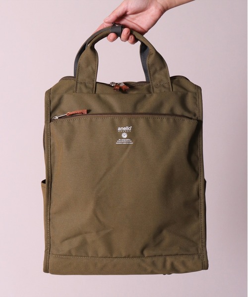 anello（アネロ）の「(LF)【anello】2WAY 10ポケット トート型 リュック（バックパック/リュック・レディース・ブラック/ネイビー/オリーブ/ブラック系その他/グレイッシュベージュ・ONE SIZE）」の5枚目の写真