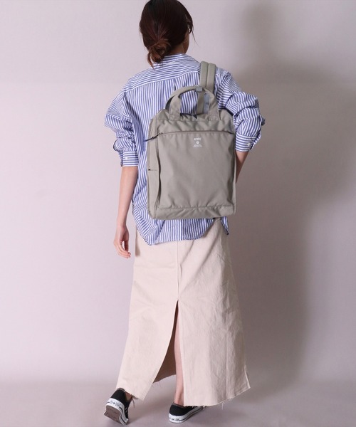 anello（アネロ）の「(LF)【anello】2WAY 10ポケット トート型 リュック（バックパック/リュック・レディース・ブラック/ネイビー/オリーブ/ブラック系その他/グレイッシュベージュ・ONE SIZE）」の10枚目の写真