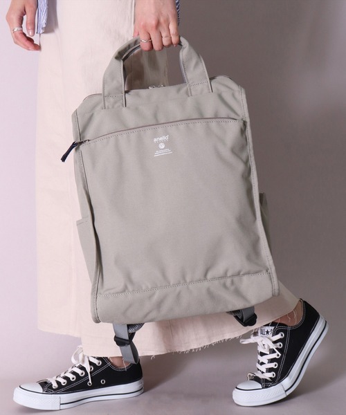 anello（アネロ）の「(LF)【anello】2WAY 10ポケット トート型 リュック（バックパック/リュック・レディース・ブラック/ネイビー/オリーブ/ブラック系その他/グレイッシュベージュ・ONE SIZE）」の11枚目の写真