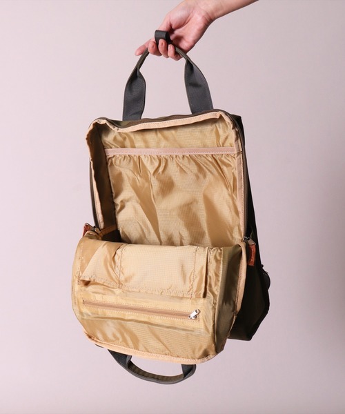 anello（アネロ）の「(LF)【anello】2WAY 10ポケット トート型 リュック（バックパック/リュック・レディース・ブラック/ネイビー/オリーブ/ブラック系その他/グレイッシュベージュ・ONE SIZE）」の17枚目の写真