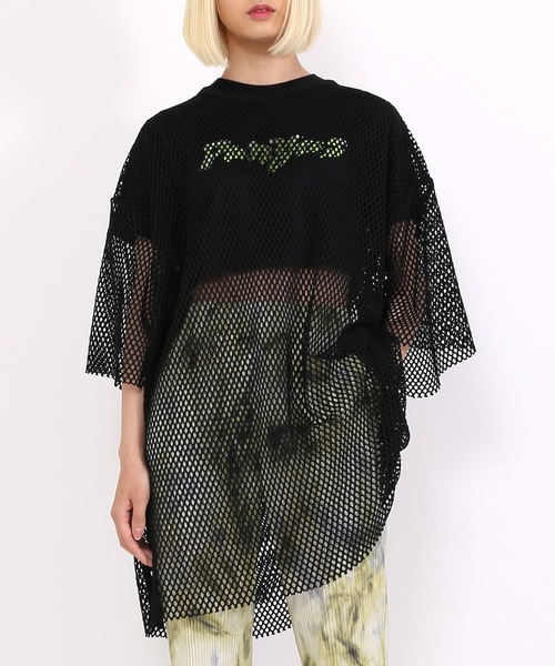 PUNYUS(プニュズ)の「半袖メッシュトップス(Tシャツ/カットソー・レディース・ホワイト/ブラック/パープル/ピンク/グリーン・1/2/4/3)」の18枚目の写真
