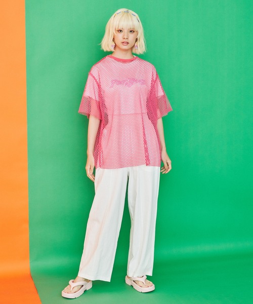 PUNYUS（プニュズ）の「半袖メッシュトップス（Tシャツ/カットソー