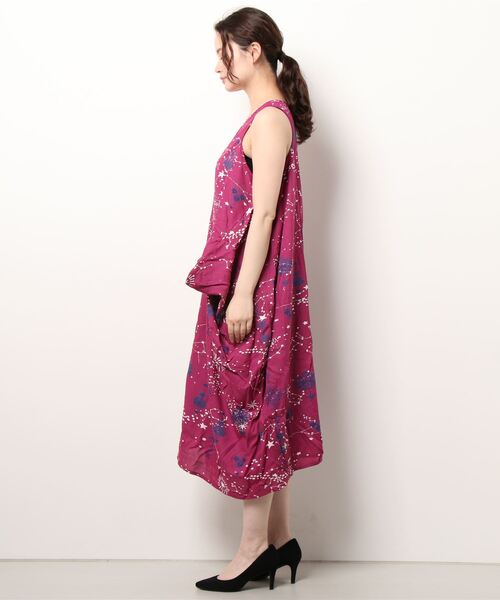 チャイハネ（チャイハネ）の「【チャイハネ】セイリスノースリーブワンピース（ワンピース・レディース・ホワイト/パープル/ネイビー・FREE）」の12枚目の写真