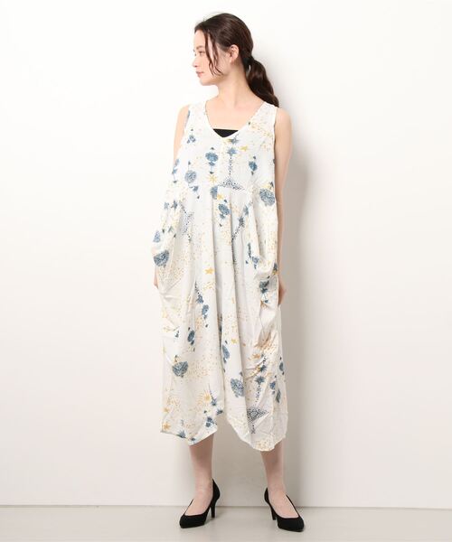 チャイハネ（チャイハネ）の「【チャイハネ】セイリスノースリーブワンピース（ワンピース・レディース・ホワイト/パープル/ネイビー・FREE）」の15枚目の写真