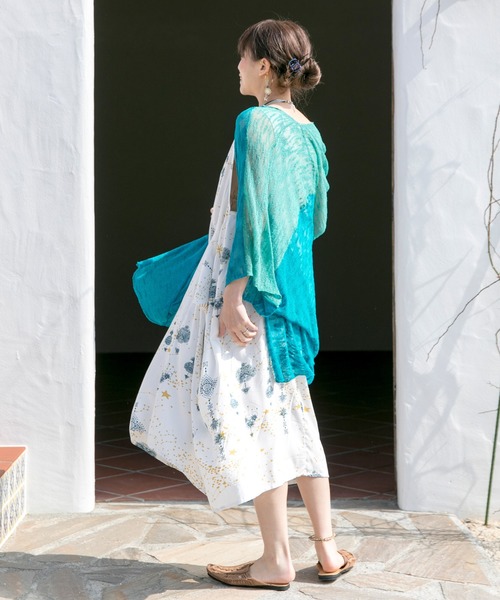 チャイハネ（チャイハネ）の「【チャイハネ】セイリスノースリーブワンピース（ワンピース・レディース・ホワイト/パープル/ネイビー・FREE）」の19枚目の写真