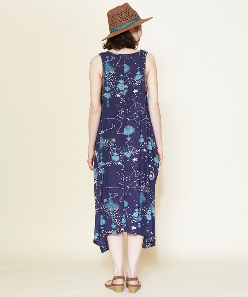 チャイハネ（チャイハネ）の「【チャイハネ】セイリスノースリーブワンピース（ワンピース・レディース・ホワイト/パープル/ネイビー・FREE）」の7枚目の写真