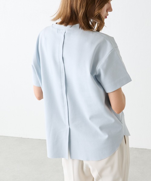 Lui's（ルイス）の「裾切替Tシャツ（Tシャツ/カットソー・レディース・オフホワイト/ブラック/ブルー系その他/オレンジ・FREE）」の3枚目の写真