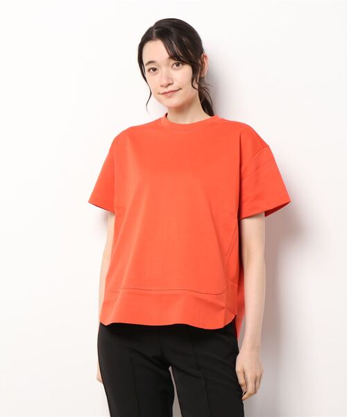 Lui's（ルイス）の「裾切替Tシャツ（Tシャツ/カットソー・レディース・オフホワイト/ブラック/ブルー系その他/オレンジ・FREE）」の7枚目の写真