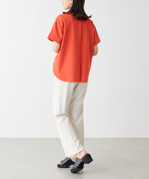 Lui's（ルイス）の「裾切替Tシャツ（Tシャツ/カットソー・レディース・オフホワイト/ブラック/ブルー系その他/オレンジ・FREE）」の13枚目の写真