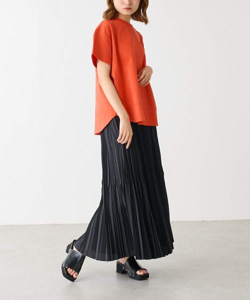 Lui's（ルイス）の「裾切替Tシャツ（Tシャツ/カットソー・レディース・オフホワイト/ブラック/ブルー系その他/オレンジ・FREE）」の19枚目の写真