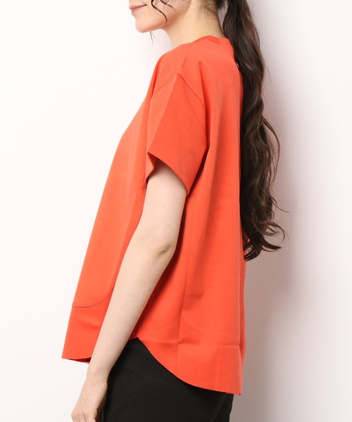 Lui's（ルイス）の「裾切替Tシャツ（Tシャツ/カットソー・レディース・オフホワイト/ブラック/ブルー系その他/オレンジ・FREE）」の11枚目の写真