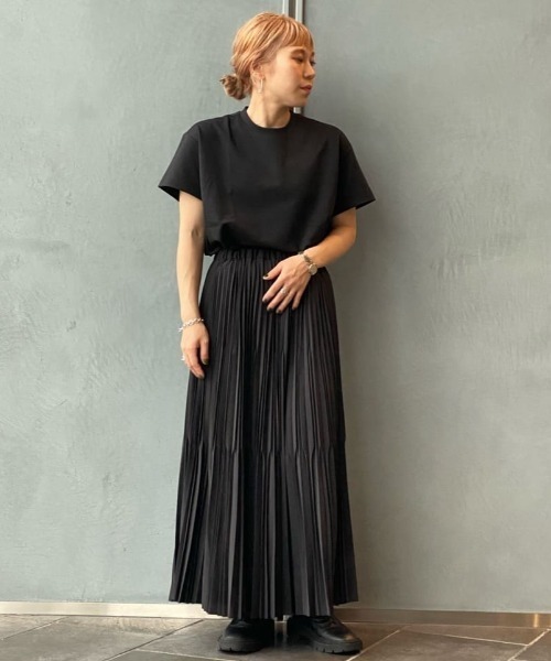 Lui's（ルイス）の「裾切替Tシャツ（Tシャツ/カットソー・レディース・オフホワイト/ブラック/ブルー系その他/オレンジ・FREE）」の8枚目の写真