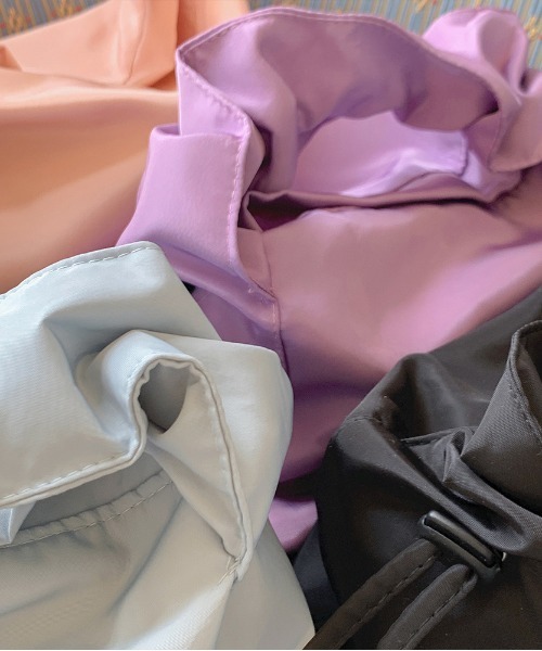 cream creme（クリームクレーム）の「シャーリング ストリング ミニ トッドバック（トートバッグ・レディース・ブラック/パープル/ピンク/イエロー/ブルー/アイボリー・FREE）」の10枚目の写真