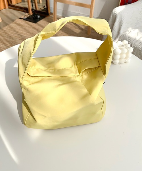 cream creme（クリームクレーム）の「シャーリング ストリング ミニ トッドバック（トートバッグ・レディース・ブラック/パープル/ピンク/イエロー/ブルー/アイボリー・FREE）」の14枚目の写真