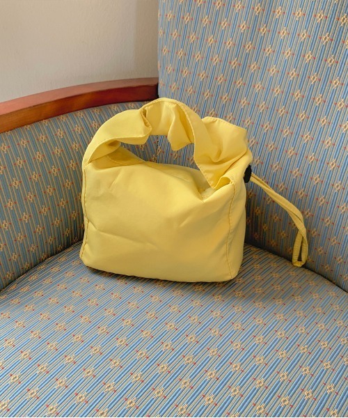 cream creme（クリームクレーム）の「シャーリング ストリング ミニ トッドバック（トートバッグ・レディース・ブラック/パープル/ピンク/イエロー/ブルー/アイボリー・FREE）」の15枚目の写真