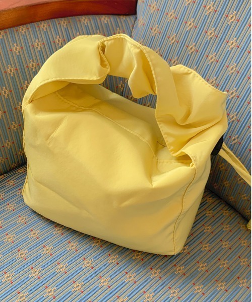 cream creme（クリームクレーム）の「シャーリング ストリング ミニ トッドバック（トートバッグ・レディース・ブラック/パープル/ピンク/イエロー/ブルー/アイボリー・FREE）」の16枚目の写真