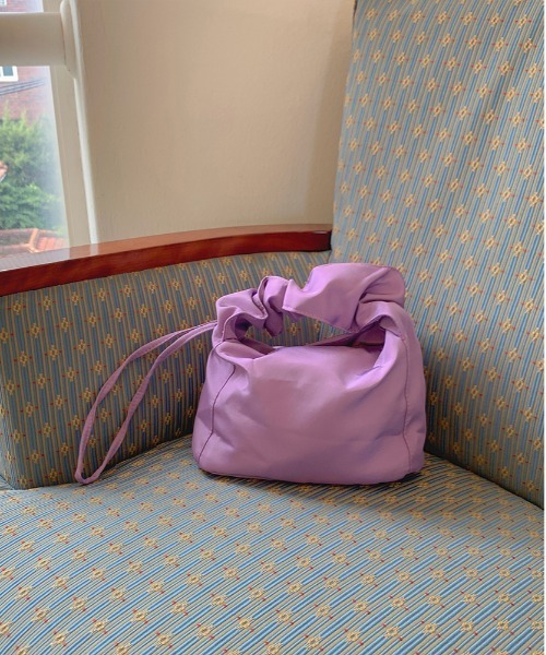 cream creme（クリームクレーム）の「シャーリング ストリング ミニ トッドバック（トートバッグ・レディース・ブラック/パープル/ピンク/イエロー/ブルー/アイボリー・FREE）」の19枚目の写真