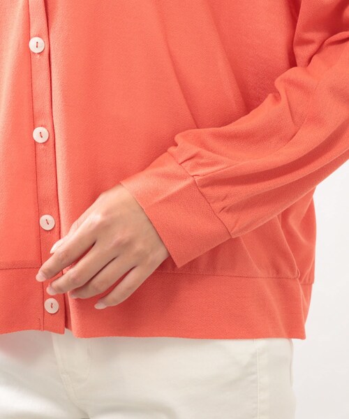 DRESKIP（ドレスキップ）の「◆【洗える】Vネックドルマンカーディガン（カーディガン/ボレロ・レディース・ブラック/オフホワイト/オレンジ/グリーン・02/03）」の10枚目の写真