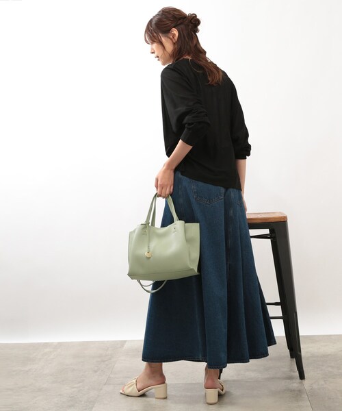 DRESKIP（ドレスキップ）の「◆【洗える】Vネックドルマンカーディガン（カーディガン/ボレロ・レディース・ブラック/オフホワイト/オレンジ/グリーン・02/03）」の12枚目の写真