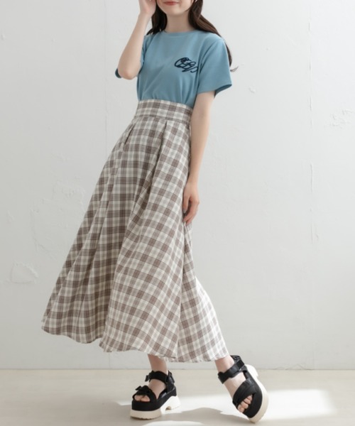 OLIVE des OLIVE（オリーブデオリーブ）の「チェックマキシスカート