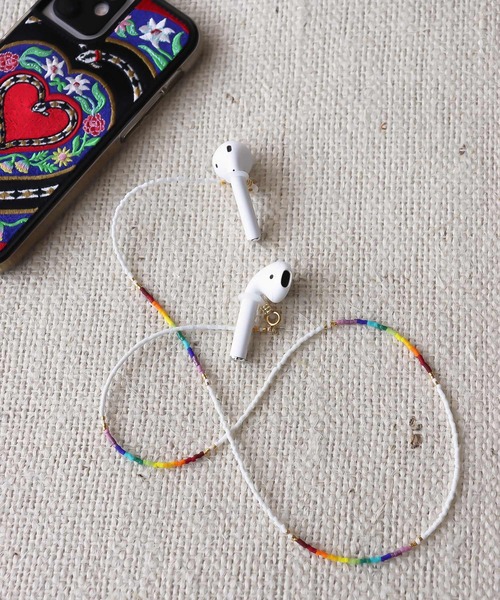 MIXTO（ミスト）の「【Lino】グラス・イヤホン・マスクチェーン・ネックレス（ネックレス・レディース・ホワイト/ブラック/ブラウン・ONE SIZE）」の2枚目の写真