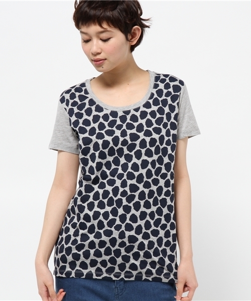 HELIOPOLE(エリオポール)の「【WEB限定】WOOLRICH デザインプリントハーフスリーブカットソー(Tシャツ/カットソー・レディース・ホワイト/グレー/グレー系その他・SMALL)」の1枚目の写真