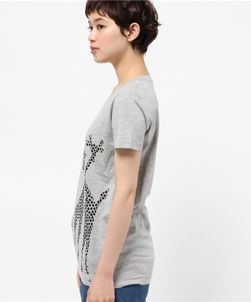 HELIOPOLE(エリオポール)の「【WEB限定】WOOLRICH デザインプリントハーフスリーブカットソー(Tシャツ/カットソー・レディース・ホワイト/グレー/グレー系その他・SMALL)」の5枚目の写真