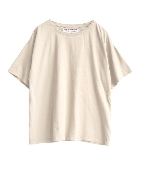 apartment department(アパートメントデパートメント)の「サスティナブルコットン クルーネックTシャツ(Tシャツ/カットソー・レディース・ネイビー/ライトベージュ/ライトカーキ・M)」の5枚目の写真