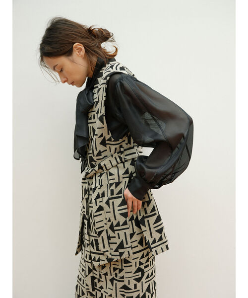 Ray BEAMS（レイビームス）の「RBS / ボウ カラー ブラウス（シャツ/ブラウス・レディース・ブラック/カーキ・ONE SIZE）」の4枚目の写真