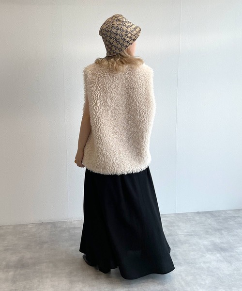 w closet（ダブルクローゼット）の「モノグラムバケットハット（ハット・レディース・ブラック/ベージュ・FREE）」の5枚目の写真