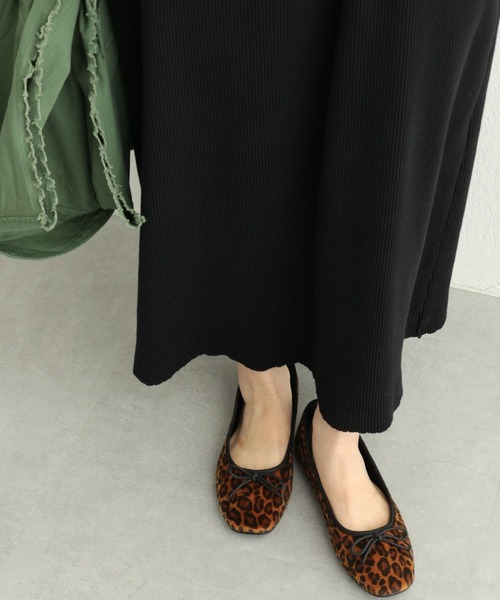 CIAOPANIC TYPY(チャオパニックティピー)の「スクエアトゥバレエシューズ(バレエシューズ・レディース・ブラック/ベージュ/ブラウン/シルバー/オレンジ・37/38/39/36)」の3枚目の写真