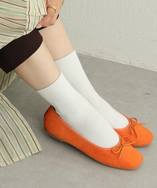 CIAOPANIC TYPY(チャオパニックティピー)の「スクエアトゥバレエシューズ(バレエシューズ・レディース・ブラック/ベージュ/ブラウン/シルバー/オレンジ・37/38/39/36)」の4枚目の写真