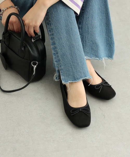 CIAOPANIC TYPY(チャオパニックティピー)の「スクエアトゥバレエシューズ(バレエシューズ・レディース・ブラック/ベージュ/ブラウン/シルバー/オレンジ・37/38/39/36)」の6枚目の写真