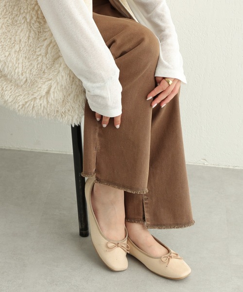 CIAOPANIC TYPY(チャオパニックティピー)の「スクエアトゥバレエシューズ(バレエシューズ・レディース・ブラック/ベージュ/ブラウン/シルバー/オレンジ・37/38/39/36)」の8枚目の写真