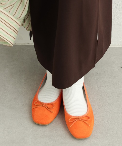 CIAOPANIC TYPY(チャオパニックティピー)の「スクエアトゥバレエシューズ(バレエシューズ・レディース・ブラック/ベージュ/ブラウン/シルバー/オレンジ・37/38/39/36)」の9枚目の写真