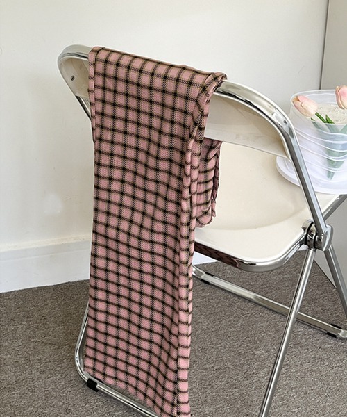 aimoha（アイモハ）の「チェック柄セミフレアスラックス（スラックス・レディース・ピンク・LARGE/X-LARGE/SMALL/MEDIUM）」の9枚目の写真