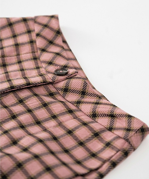 aimoha（アイモハ）の「チェック柄セミフレアスラックス（スラックス・レディース・ピンク・LARGE/X-LARGE/SMALL/MEDIUM）」の5枚目の写真