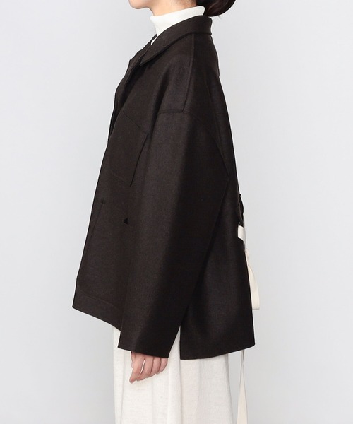 Bshop（ビショップ）の「isabella clementini | ウール オーバーサイズジャケット WOMEN（テーラードジャケット・レディース・ダークブラウン・42）」の6枚目の写真