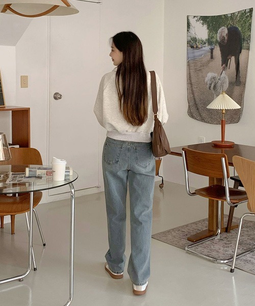 SONA（ソナ）の「SONYUNARA ハーフジップアップセミクロップトレーナー（スウェット・レディース・ブラウン/オートミール・FREE）」の17枚目の写真