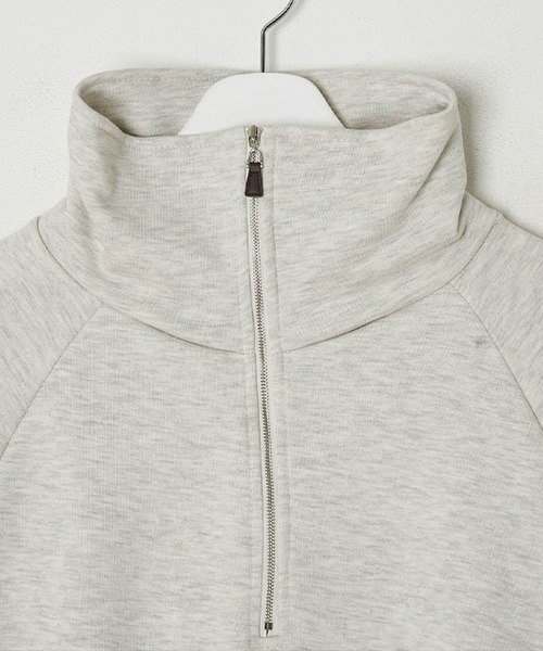SONA（ソナ）の「SONYUNARA ハーフジップアップセミクロップトレーナー（スウェット・レディース・ブラウン/オートミール・FREE）」の14枚目の写真