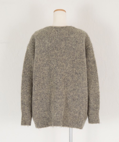 titivate（ティティベイト）の「Vﾈｯｸｵｰﾊﾞｰｻｲｽﾞﾆｯﾄ（ニット/セーター・レディース・ブラウン/アイボリー/グレー・S/M）」の8枚目の写真