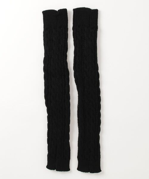 WC（ダブル シー）の「ケーブルニットアームウォーマー（アームカバー・レディース・ブラック/ベージュ/ブラウン/アイボリー・FREE）」の5枚目の写真