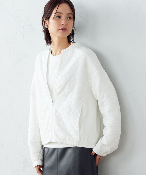 COMME CA ISM(コムサイズム)の「キルティング ブルゾン(ブルゾン・レディース・オレンジ/アイボリー/ブラック・MEDIUM/LARGE)」の2枚目の写真