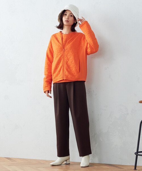 COMME CA ISM(コムサイズム)の「キルティング ブルゾン(ブルゾン・レディース・オレンジ/アイボリー/ブラック・MEDIUM/LARGE)」の11枚目の写真