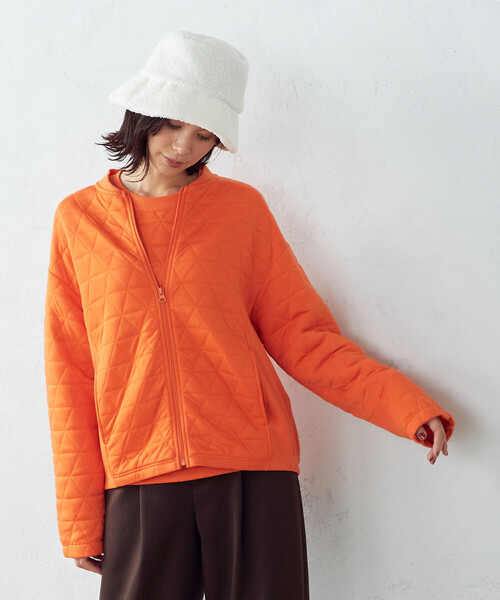 COMME CA ISM(コムサイズム)の「キルティング ブルゾン(ブルゾン・レディース・オレンジ/アイボリー/ブラック・MEDIUM/LARGE)」の20枚目の写真