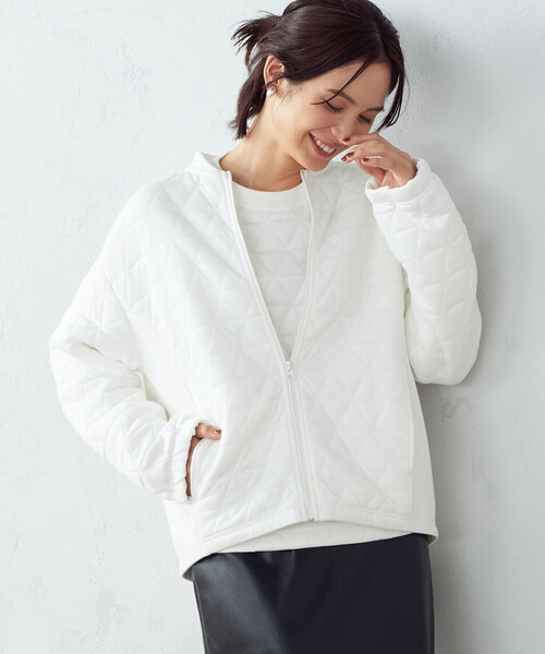 COMME CA ISM(コムサイズム)の「キルティング ブルゾン(ブルゾン・レディース・オレンジ/アイボリー/ブラック・MEDIUM/LARGE)」の5枚目の写真